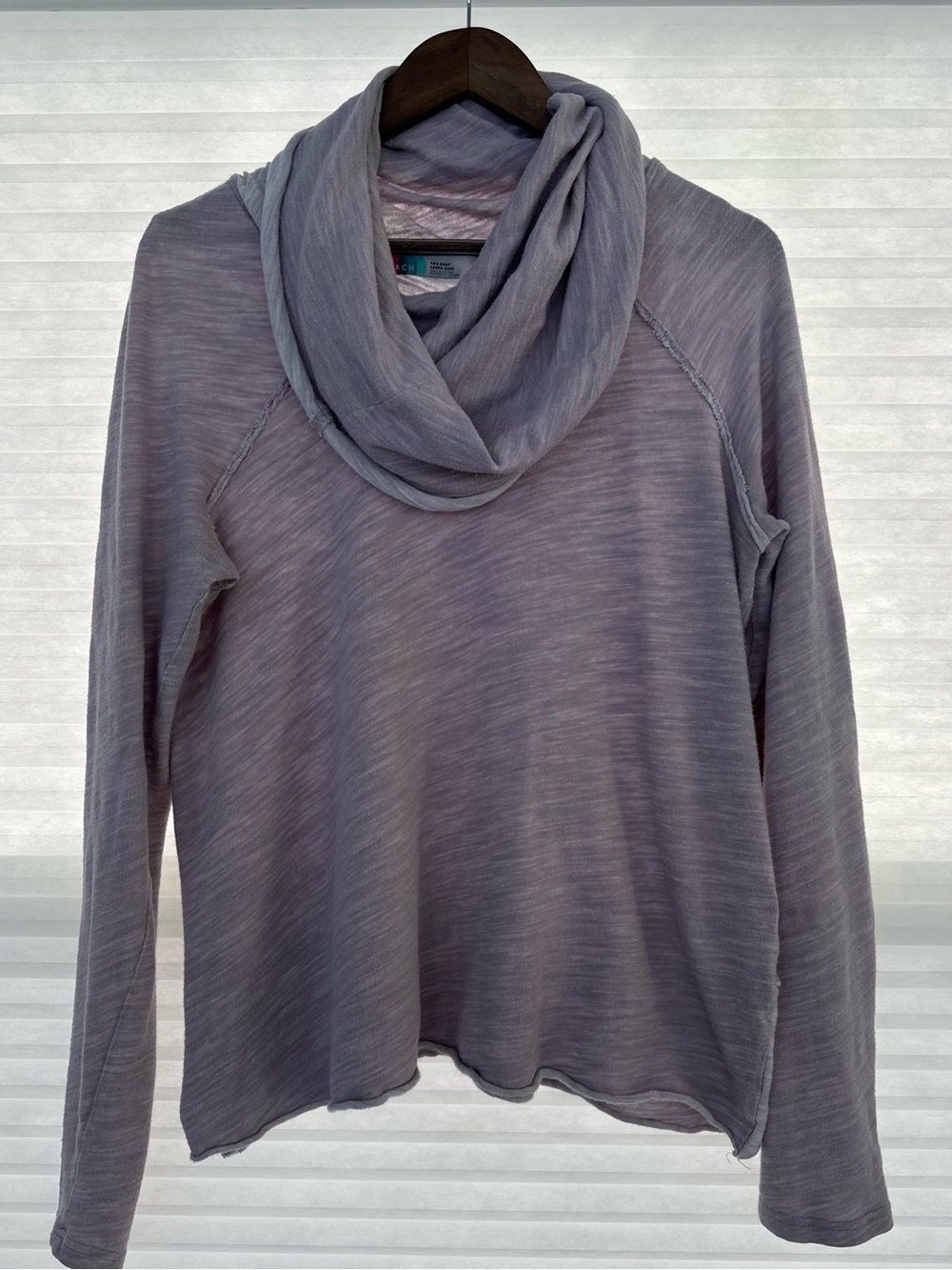 Free People Cocoon Cowl Neck Pullover Sweater One Size Heathered Purple